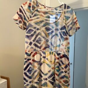 Tie dye pattern dress